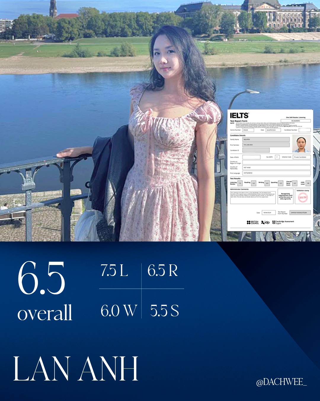 Lan Anh — IELTS 6.5 Overall